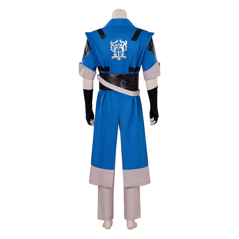 Castlevania: Nocturne Season 2 Richter Belmont Men Blue Cosplay Costume Halloween Carnival Outfit