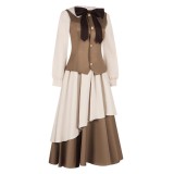 Cardcaptor Sakura Tomoyo Daidouji Khaki Dress Cosplay Costume Halloween Carnival Outfit