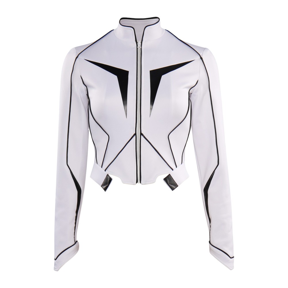 Captain Monica Rambeau White Suit Cosplay Costume Halloween Carnival Outfit