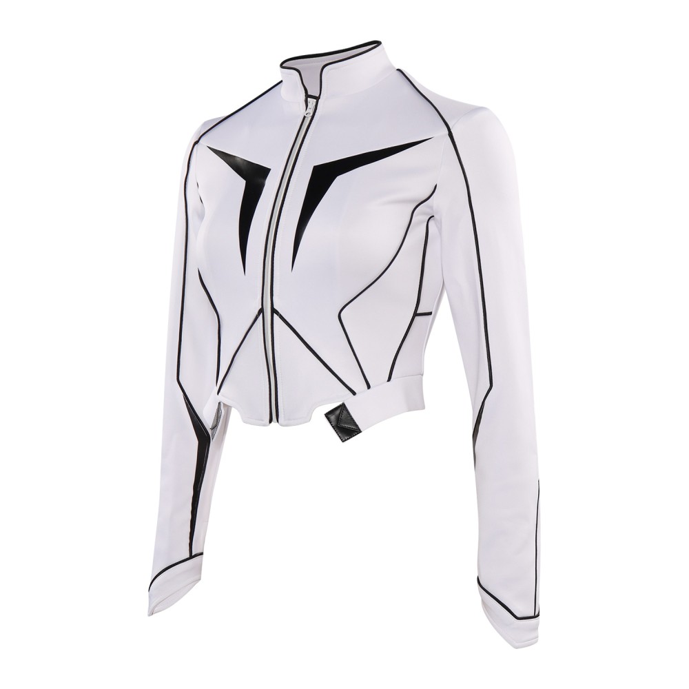 Captain Monica Rambeau White Suit Cosplay Costume Halloween Carnival Outfit