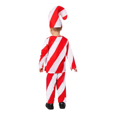 Candy Cane Christmas Kids Children Suit Cosplay Costume Halloween Carnival Outfit