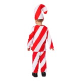 Candy Cane Christmas Kids Children Suit Cosplay Costume Halloween Carnival Outfit