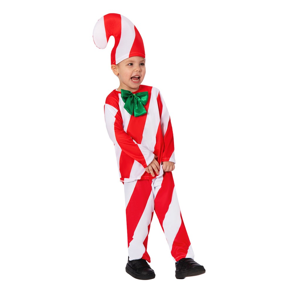 Candy Cane Christmas Kids Children Suit Cosplay Costume Halloween Carnival Outfit