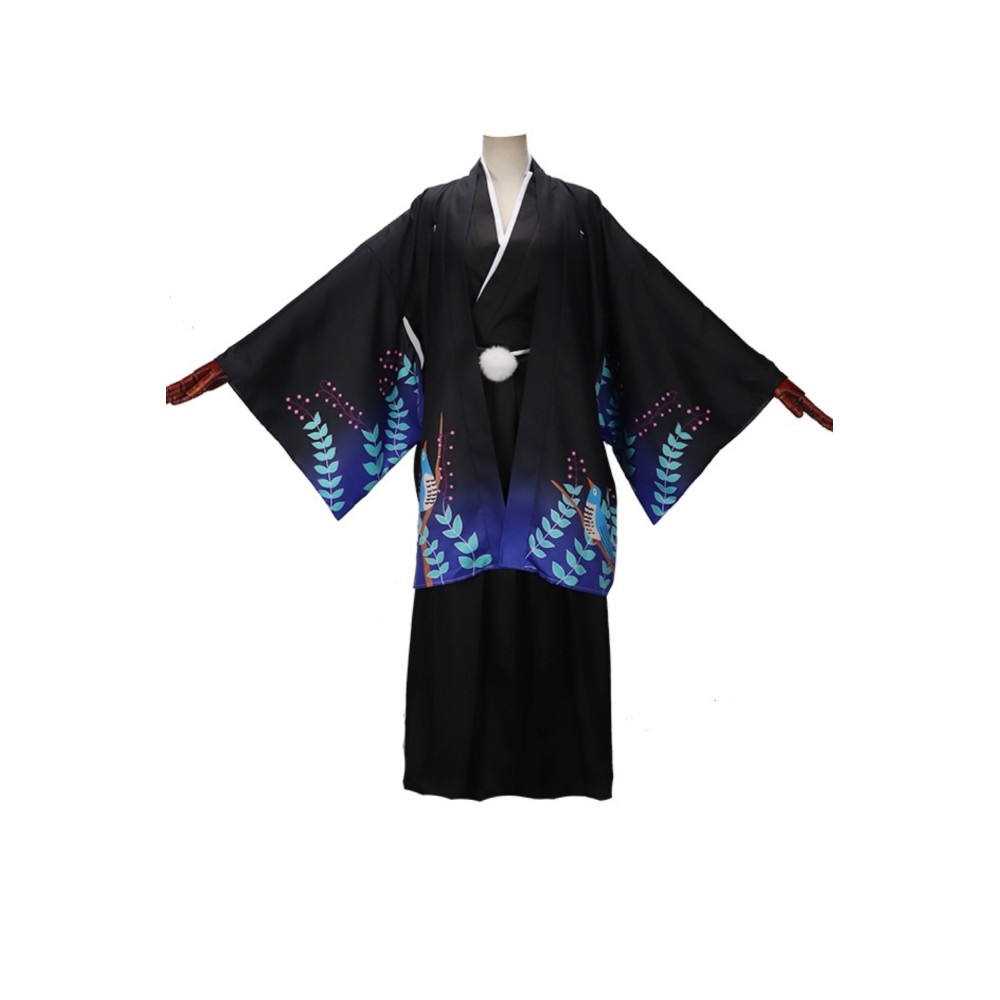 Bungo Stray Dogs Ryuunosuke Akutagawa Kimono Suit Cosplay Costume Halloween Carnival Outfit