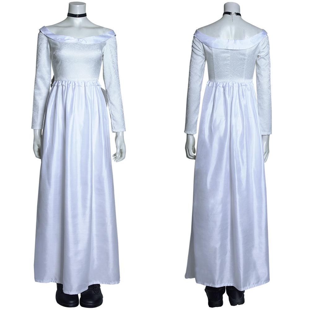Bride of Chucky Tiffany Long Dress Set Party Cosplay Costume Halloween Carnival