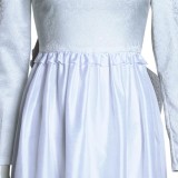 Bride of Chucky Tiffany Long Dress Set Party Cosplay Costume Halloween Carnival