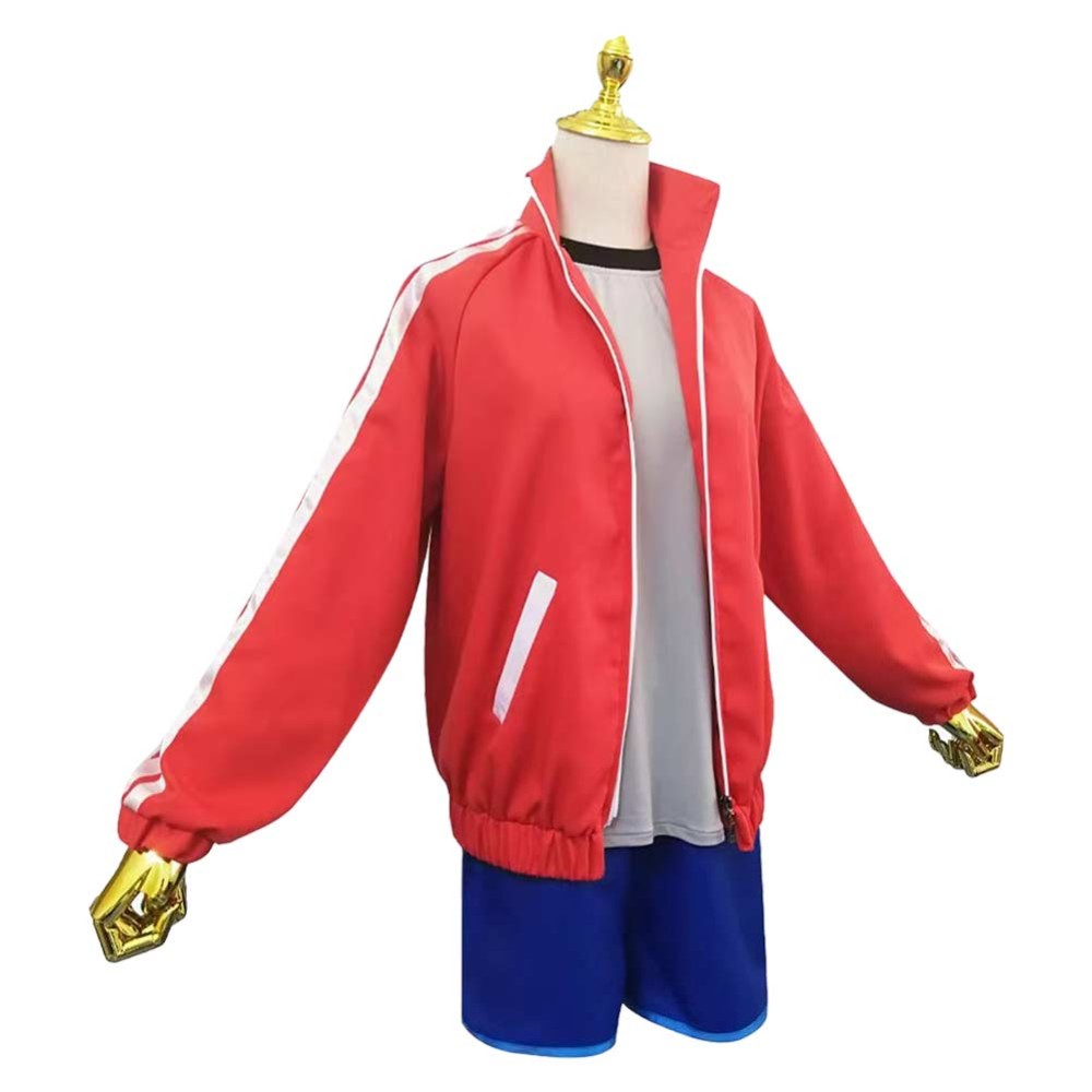 Brand New Animal Michiru Kagemori Beastman Red Suit Cosplay Costume Halloween Carnival Outfit