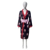 Boa Hancock Women Black Kimono Cosplay Costume Halloween Carnival Outfit