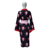 Boa Hancock Women Black Kimono Cosplay Costume Halloween Carnival Outfit