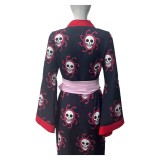 Boa Hancock Women Black Kimono Cosplay Costume Halloween Carnival Outfit