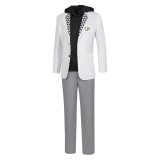 Blue Lock Seishiro Nagi White Cosplay Costume Halloween Carnival Outfit