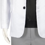 Blue Lock Seishiro Nagi White Cosplay Costume Halloween Carnival Outfit
