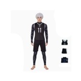 Blue Lock Seishiro Nagi Black No.11 Jersey Cosplay Costume Halloween Carnival Outfit
