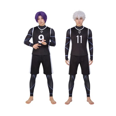 Blue Lock Seishiro Nagi Black No.11 Jersey Cosplay Costume Halloween Carnival Outfit