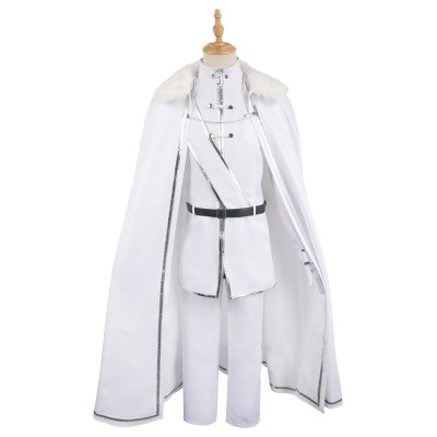 Blue Lock Reo Mikage White Uniform Full Set With Hat Suit Cosplay Costume Halloween Carnival Outfit