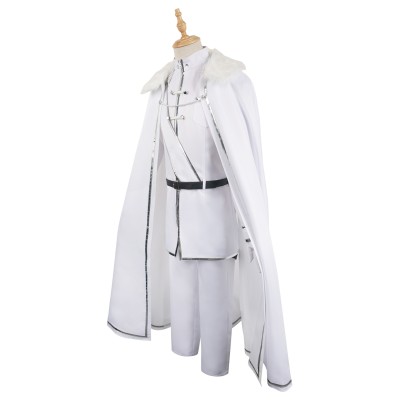 Blue Lock Reo Mikage White Uniform Full Set With Hat Suit Cosplay Costume Halloween Carnival Outfit