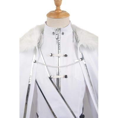 Blue Lock Reo Mikage White Uniform Full Set With Hat Suit Cosplay Costume Halloween Carnival Outfit