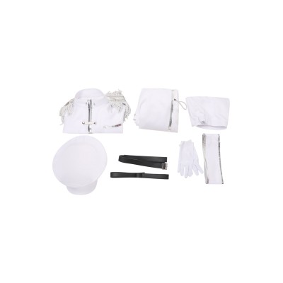 Blue Lock Reo Mikage White Uniform Full Set With Hat Suit Cosplay Costume Halloween Carnival Outfit