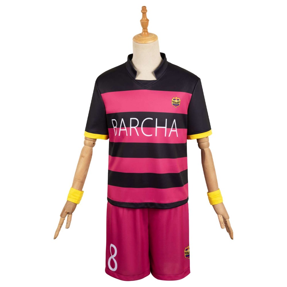 BLUE LOCK Meguru Bachira No.8 Uniform Suit Cosplay Costume Halloween Carnival Outfit