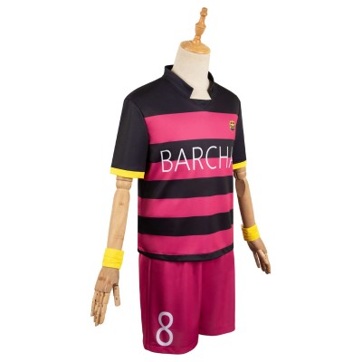 BLUE LOCK Meguru Bachira No.8 Uniform Suit Cosplay Costume Halloween Carnival Outfit
