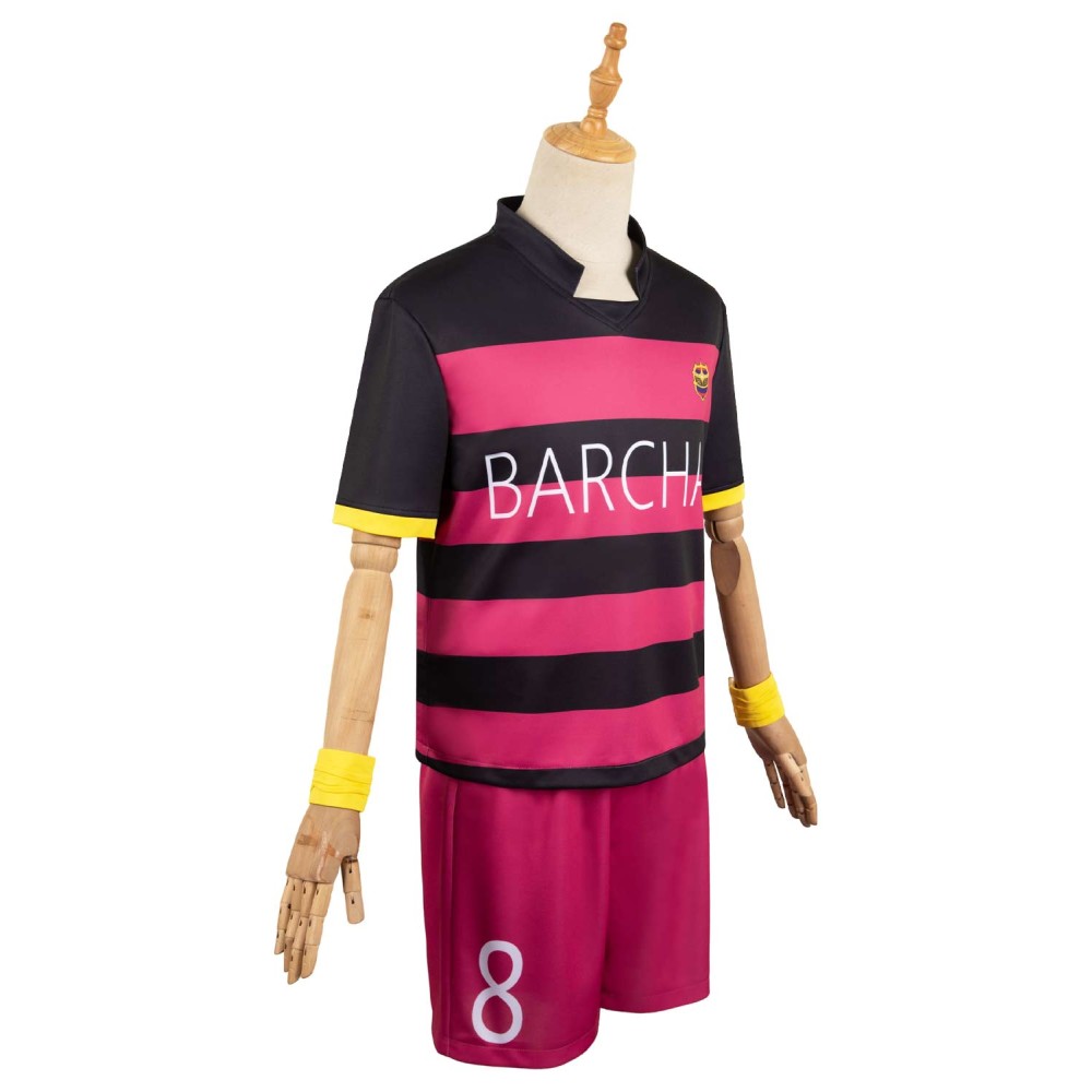 BLUE LOCK Meguru Bachira No.8 Uniform Suit Cosplay Costume Halloween Carnival Outfit