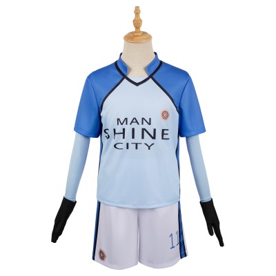 BLUE LOCK Man Shine City Team Uniform Suit Cosplay Costume Halloween Carnival Outfit