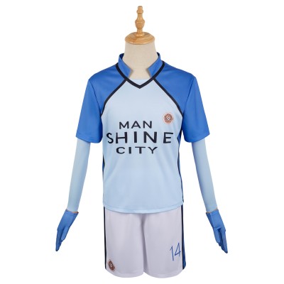 BLUE LOCK Man Shine City Team Uniform Suit Cosplay Costume Halloween Carnival Outfit