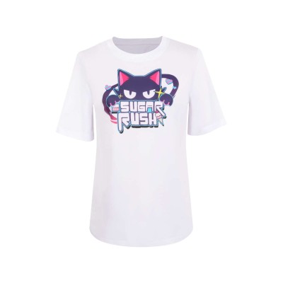 Blue Archive: The Animation Sugar Rush After-School Sweets Club White T-shirt Suit Cosplay Costume Halloween Carnival Outfit