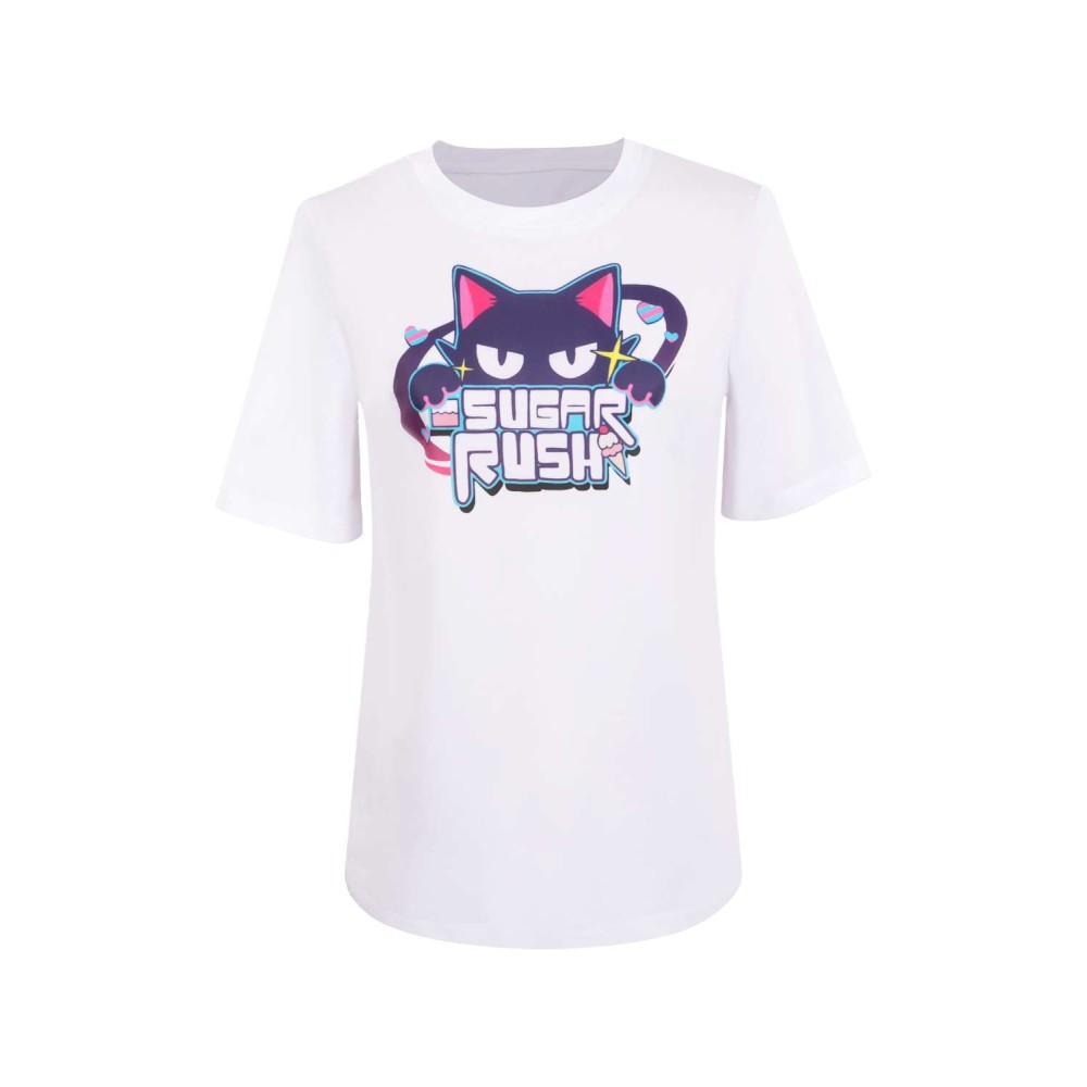 Blue Archive: The Animation Sugar Rush After-School Sweets Club White T-shirt Suit Cosplay Costume Halloween Carnival Outfit