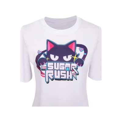 Blue Archive: The Animation Sugar Rush After-School Sweets Club White T-shirt Suit Cosplay Costume Halloween Carnival Outfit