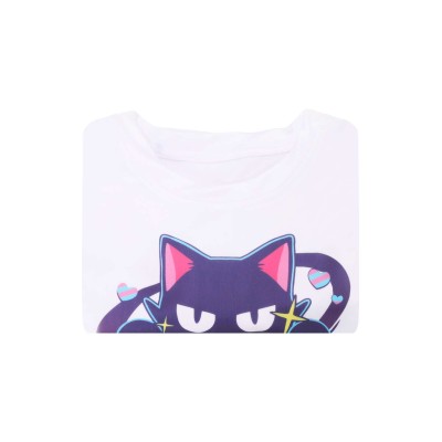 Blue Archive: The Animation Sugar Rush After-School Sweets Club White T-shirt Suit Cosplay Costume Halloween Carnival Outfit