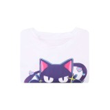 Blue Archive: The Animation Sugar Rush After-School Sweets Club White T-shirt Suit Cosplay Costume Halloween Carnival Outfit
