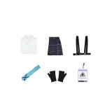 Blue Archive: The Animation Hoshino Takanashi Women Blue Uniform Dress Suit Cosplay Costume Halloween Carnival Outfit