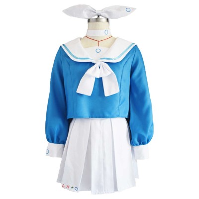 Blue Archive: The Animation Arona Women Blue Dress Suit Cosplay Costume Halloween Carnival Outfit