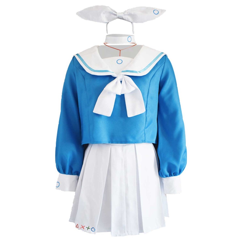 Blue Archive: The Animation Arona Women Blue Dress Suit Cosplay Costume Halloween Carnival Outfit