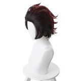 Blade of Demon Destruction Kamado Tanjirou Wig Heat Resistant Synthetic Hair Accessories Cosplay Costume Halloween Carnival