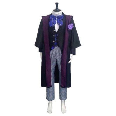 Black Butler Season 4 Public School Arc Violet Gregory School Uniform Suit Cosplay Costume Halloween Carnival Outfit