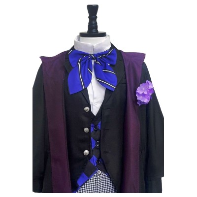 Black Butler Season 4 Public School Arc Violet Gregory School Uniform Suit Cosplay Costume Halloween Carnival Outfit
