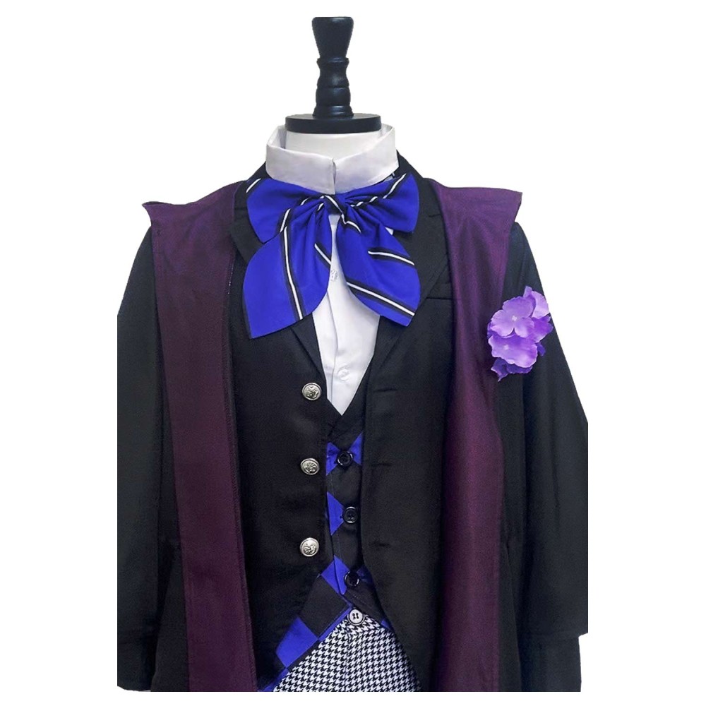 Black Butler Season 4 Public School Arc Violet Gregory School Uniform Suit Cosplay Costume Halloween Carnival Outfit