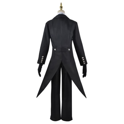 Black Butler Season 4: Public School Arc Sebastian Michaelis Sebas Suit Cosplay Costume Halloween Carnival Outfit