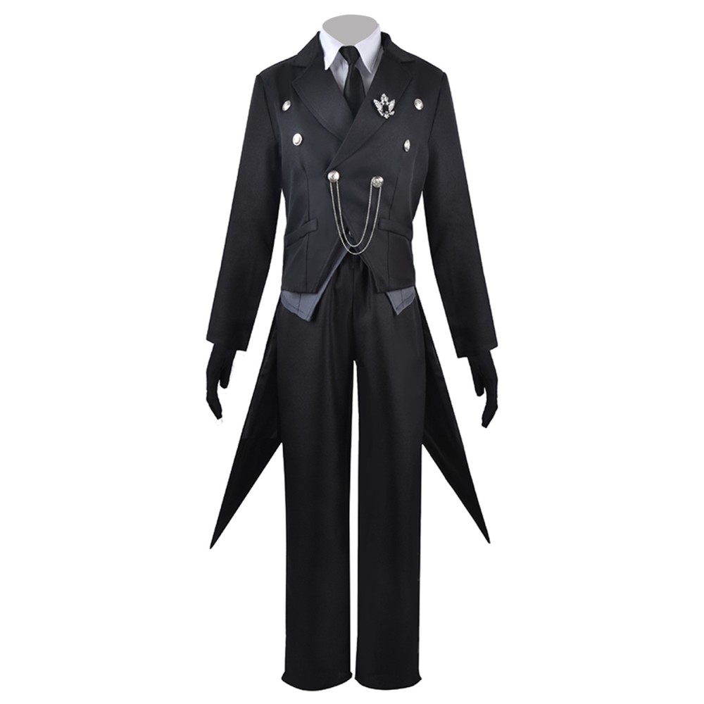 Black Butler Season 4: Public School Arc Sebastian Michaelis Sebas Suit Cosplay Costume Halloween Carnival Outfit