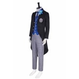 Black Butler Season 4: Public School Arc Lawrence Bluewer Black Uniform Cosplay Costume Halloween Carnival Outfit