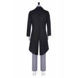 Black Butler Season 4: Public School Arc Lawrence Bluewer Black Uniform Cosplay Costume Halloween Carnival Outfit
