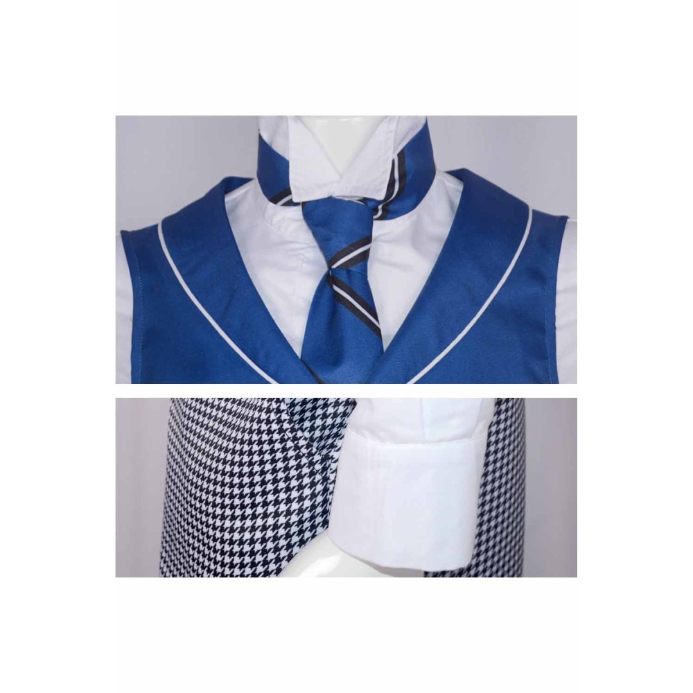 Black Butler Season 4: Public School Arc Lawrence Bluewer Black Uniform Cosplay Costume Halloween Carnival Outfit