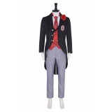 Black Butler Season 4: Public School Arc Edgar Redmond Black Uniform Cosplay Costume Halloween Carnival Outfit