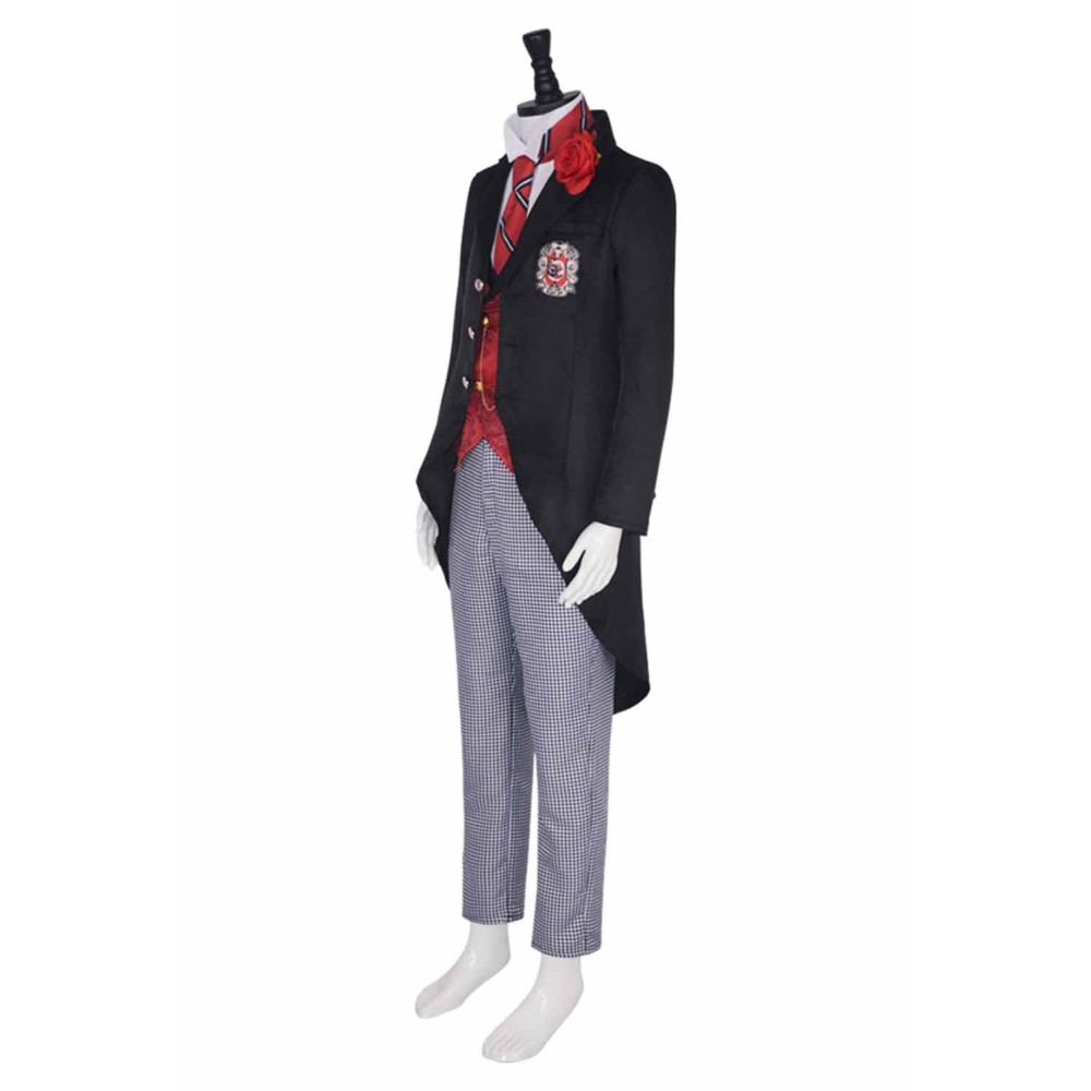 Black Butler Season 4: Public School Arc Edgar Redmond Black Uniform Cosplay Costume Halloween Carnival Outfit