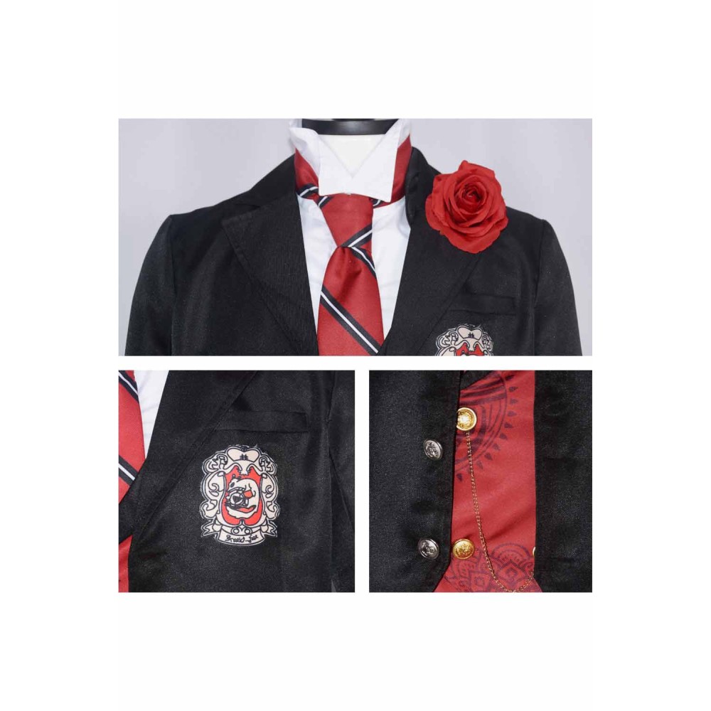 Black Butler Season 4: Public School Arc Edgar Redmond Black Uniform Cosplay Costume Halloween Carnival Outfit