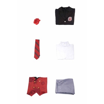 Black Butler Season 4: Public School Arc Edgar Redmond Black Uniform Cosplay Costume Halloween Carnival Outfit