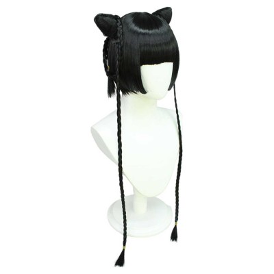 Black Butler Ran Mao Wig Heat Resistant Synthetic Hair Accessories Cosplay Costume Halloween Carnival