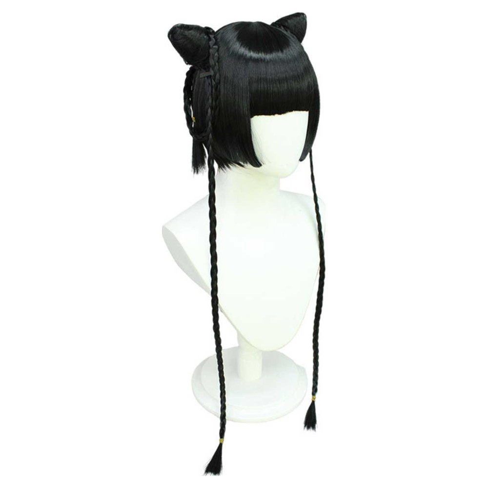 Black Butler Ran Mao Wig Heat Resistant Synthetic Hair Accessories Cosplay Costume Halloween Carnival